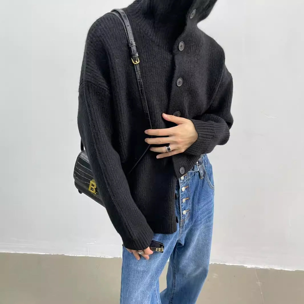 EB | Rippstrick-cardigan mit Knöpfen Weich und Warm Lässige Eleganz