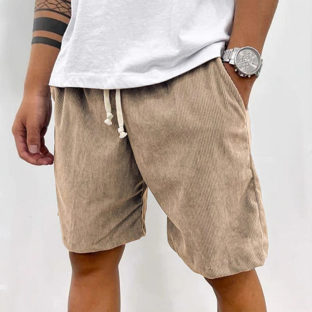 EB | Herren Casual Kordelzug Cord Shorts
