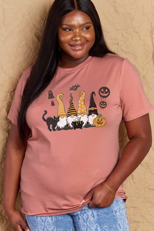 Heidi-Mode | Simply Love Große Halloween-Themen Grafik Baumwoll-T-Shirt