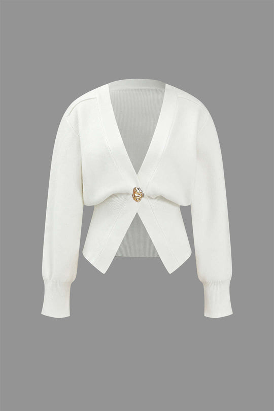EB | Pullover-Cardigan mit V-Ausschnitt