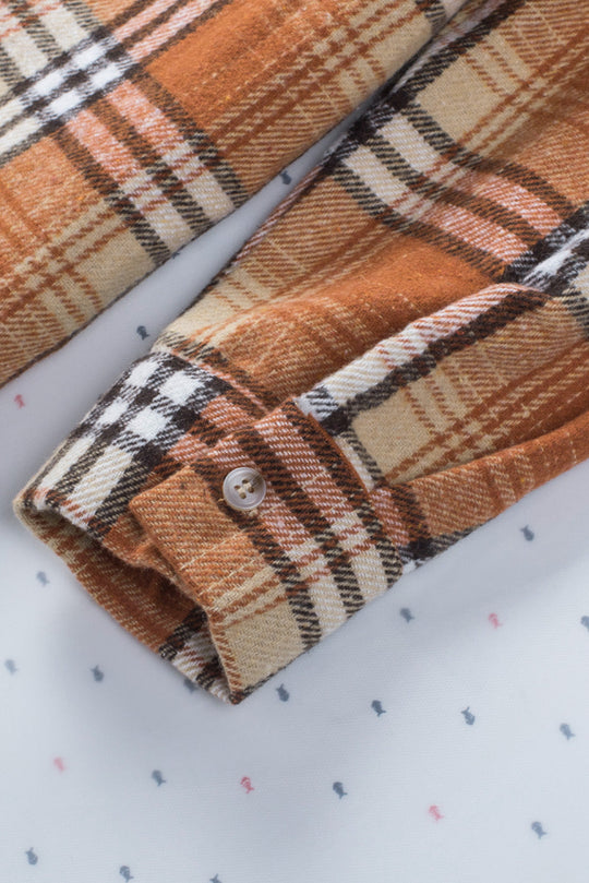 EB | Gitterhemde mit Patchwork-details Baumwollmischung Perfekt für Layering