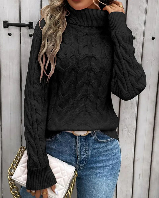 EB | Kabelstrickrollenpullover