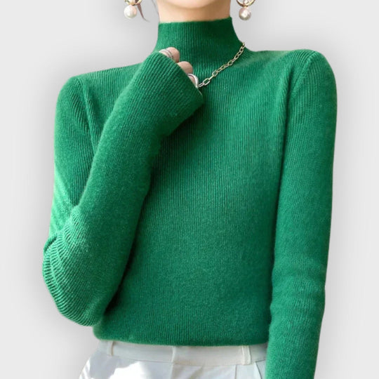 EB | Strickpullover mit Halbem Rollkragen und Langen Ärmeln