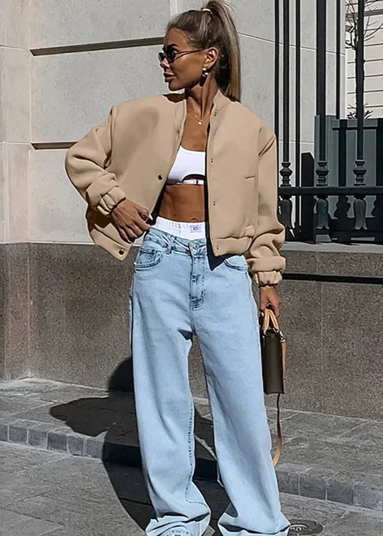 EB | Luxuriöse Wollflugjacke - Khaki