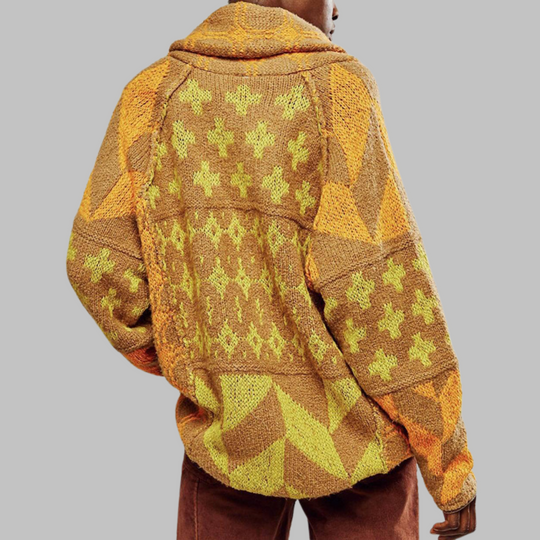 EB | Gemütliche Softjacke mit Modernen Geometrischen Mustern