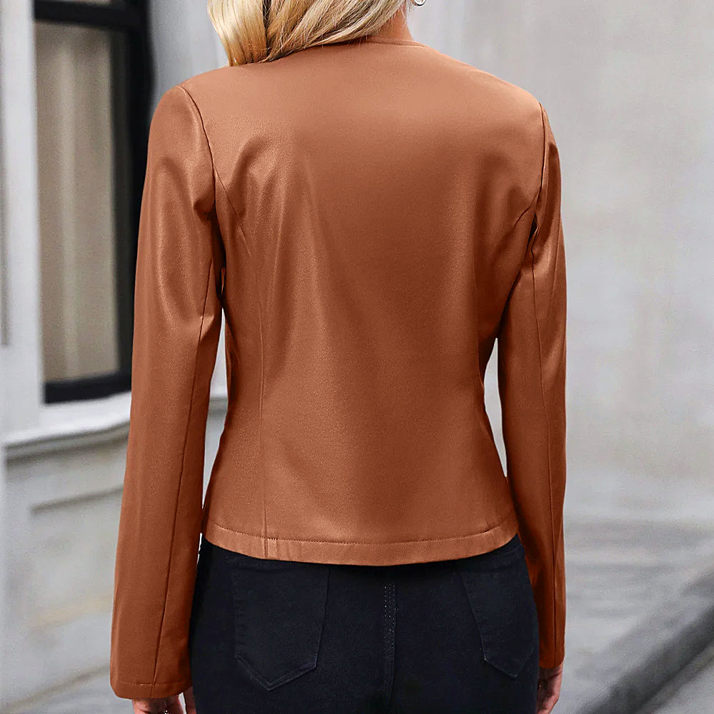 EB | Bikerjacke mit Rundhalsausschnitt für Damen