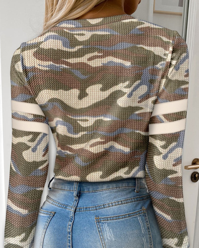 EB | Halbzip Camouflage Langarm