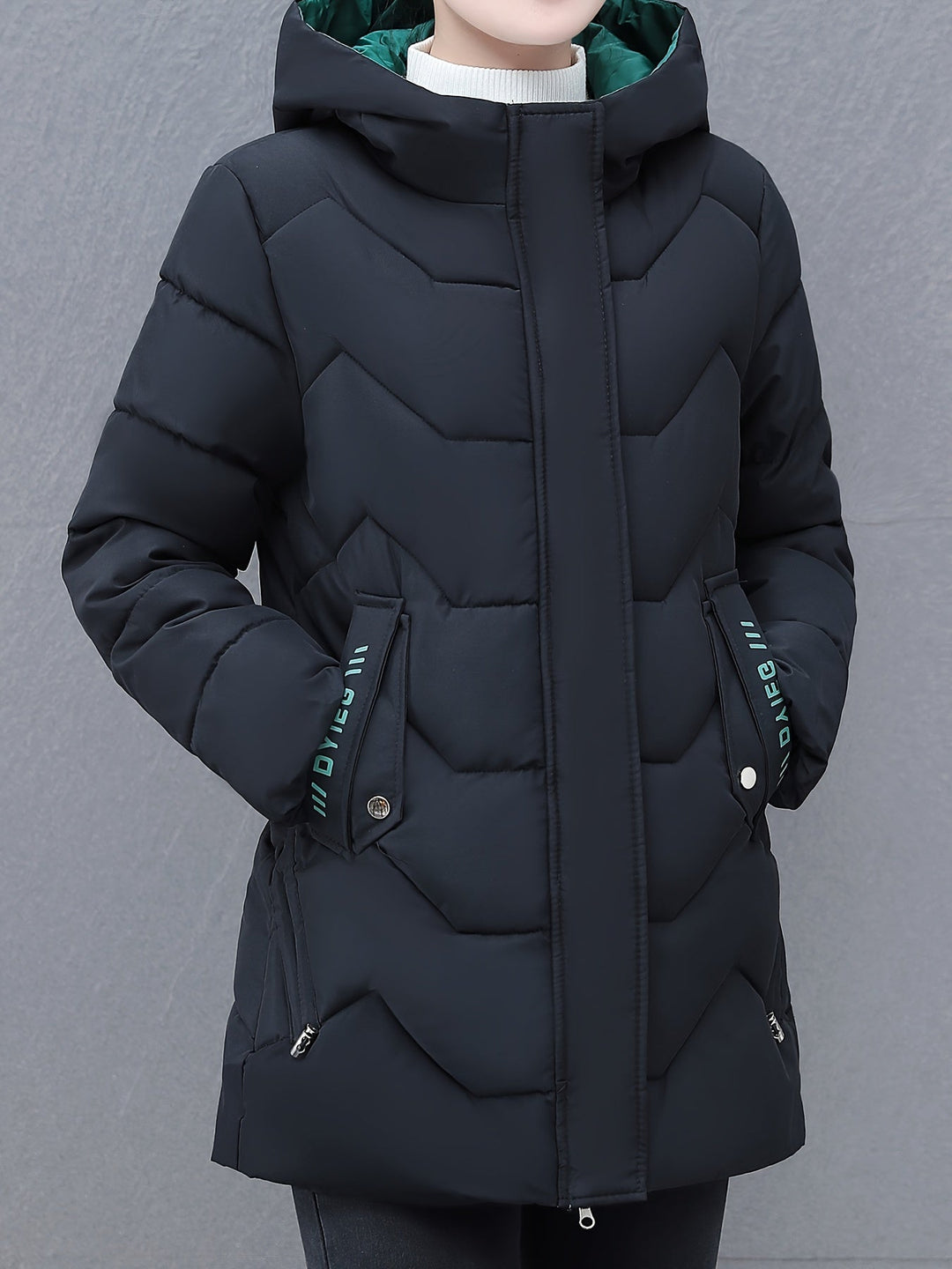 EB | Mittellange Gepolsterte Jacke für Frauen Ideal für Herbst Winter