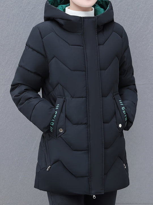 EB | Mittellange Gepolsterte Jacke für Frauen Ideal für Herbst Winter