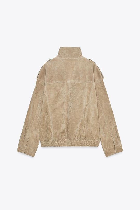 EB | Klassische Vintage-Inspirierte Wildlederjacke