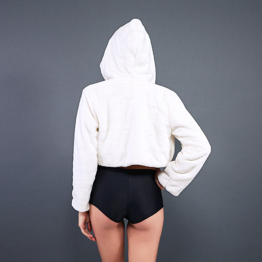 Damen Kurze Flauschjacke EB