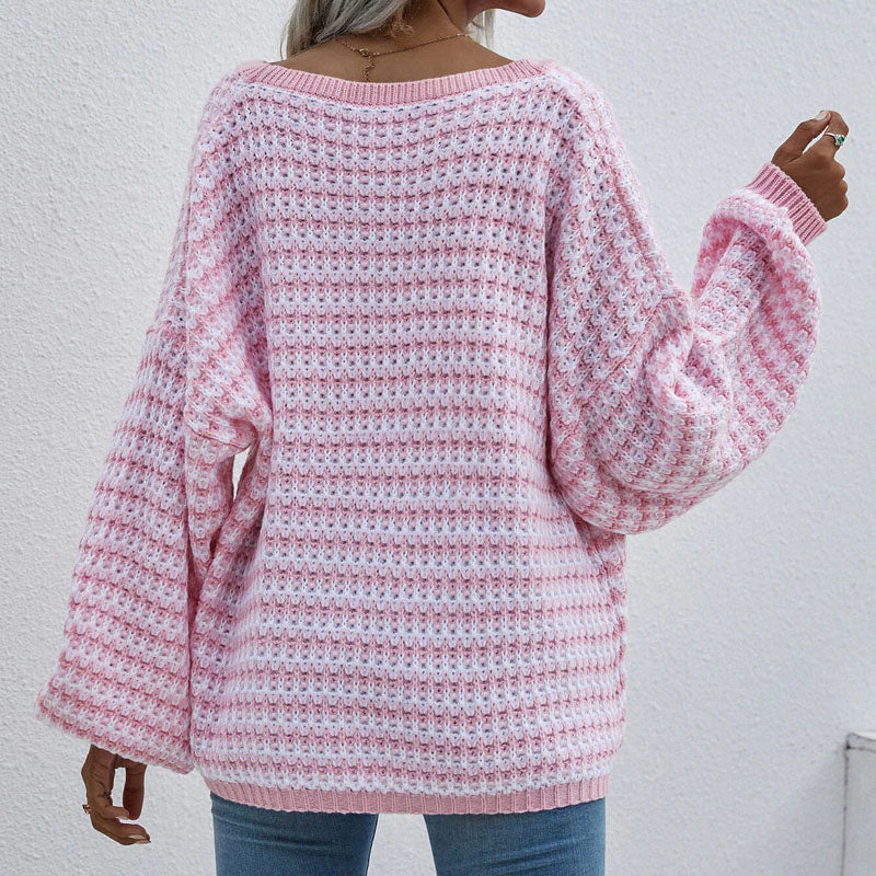 EB | Gestreifter Strickpullover Für Modische Looks