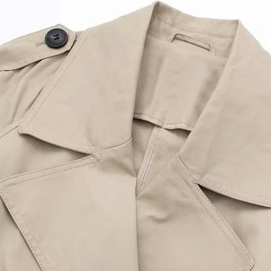 EB | Eleganter doppelt gefütterter Damen-Trenchcoat mit Gürtel