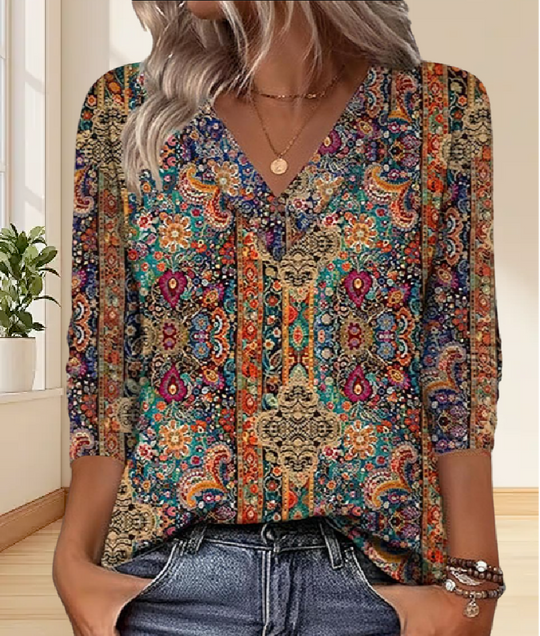 EB | Lässige Bluse mit Elegantem Muster