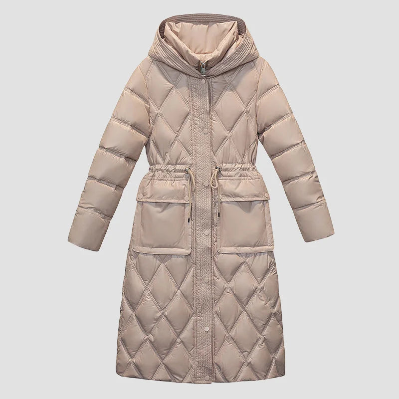 EB | Winter Lange Gefütterte Jacke für Damen Ideal für Kaltes Wetter