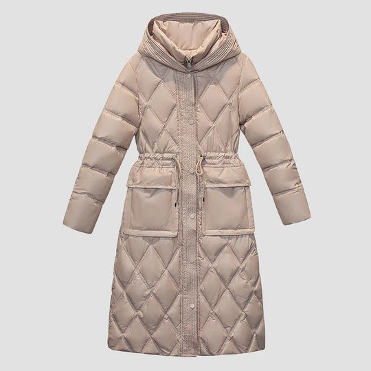 EB | Winter Lange Gefütterte Jacke für Damen Ideal für Kaltes Wetter
