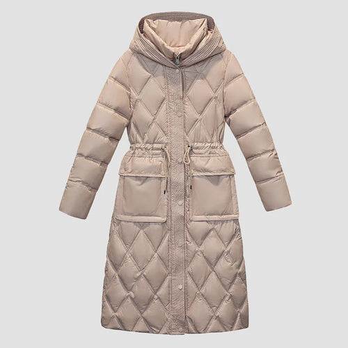 EB | Winter Lange Gefütterte Jacke für Damen Ideal für Kaltes Wetter
