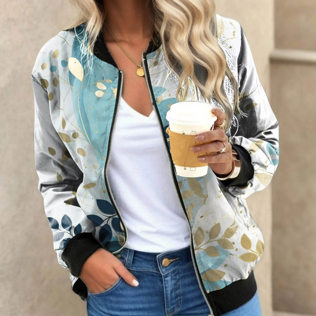 EB | Damen Bomberjacke mit Blumenmuster