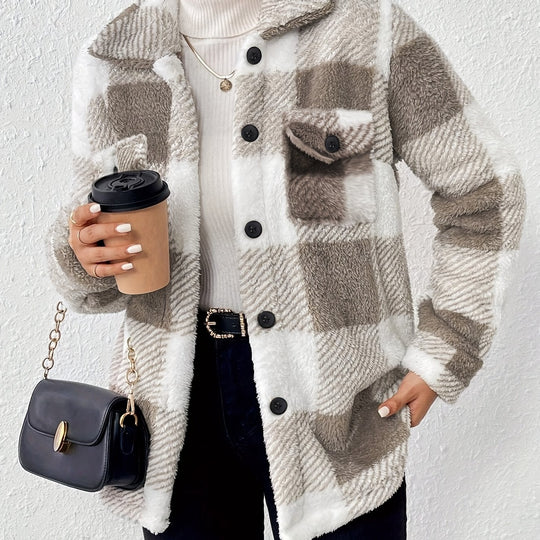 EB | Karierte Jacke mit Weicher Struktur