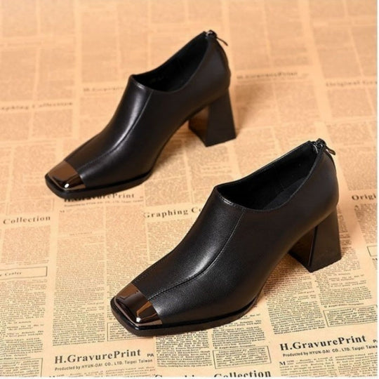 Klassische Lederoptik-Stiefeletten mit Reißverschluss EB EB