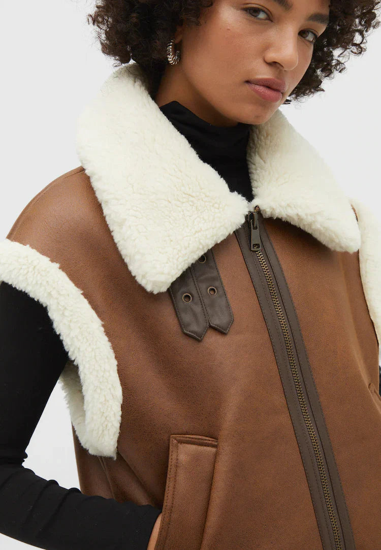 EB | Leder Bodywarmer Warm & Trendy