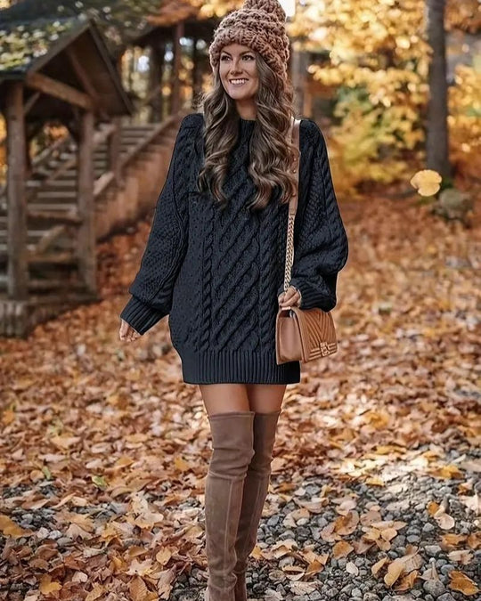 EB | Kabelstrick Langarmkleid