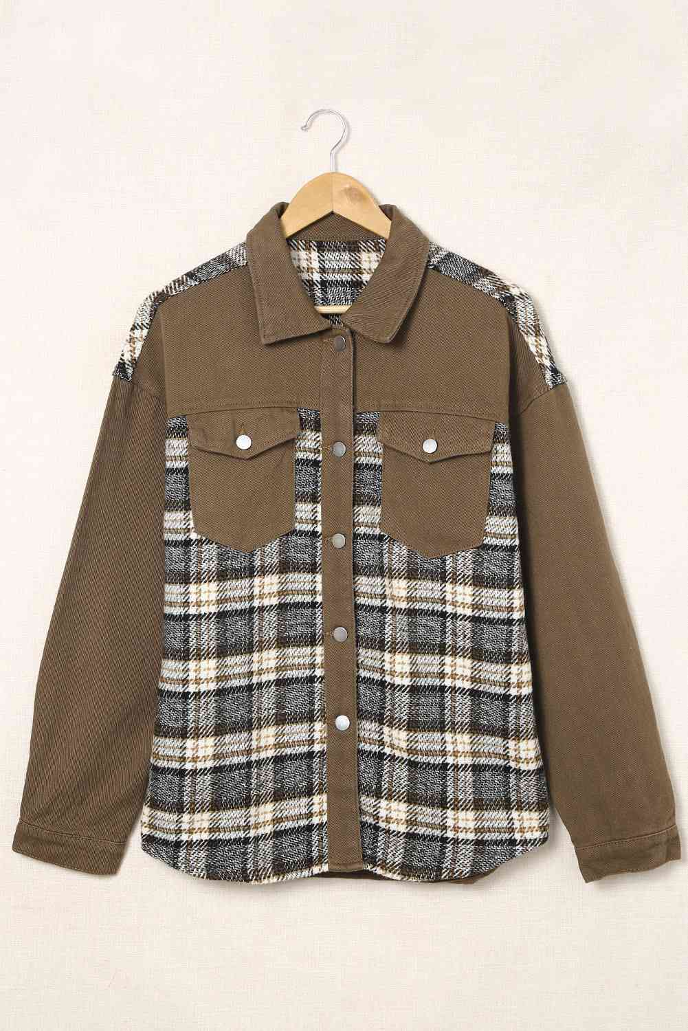 EB | Karo-Kragen-Denimjacke