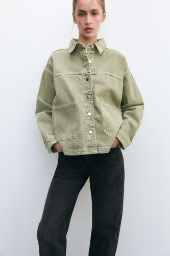EB | Klassische Khaki Denim-Jacke für Den Alltag