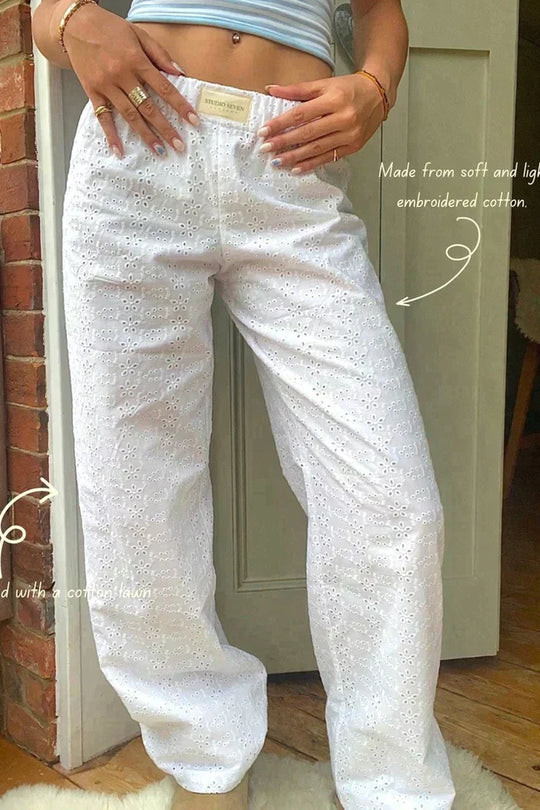 EB | Loose fit Gestreift Elastisch Taille Hose