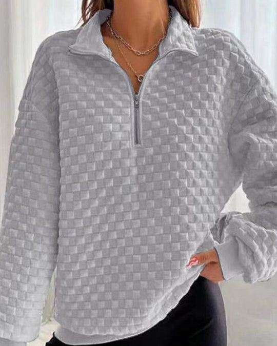 EB | Zip-up Pullover Chic Modern Stil Ideal für den Winter