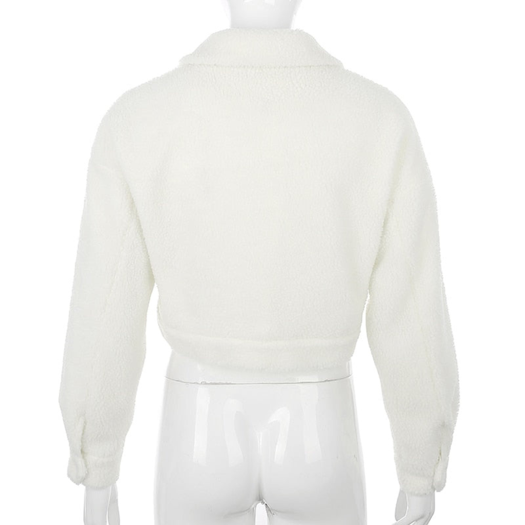 EB | Kurzjacke aus Wolle für Frauen Weiß