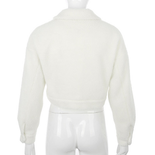EB | Kurzjacke aus Wolle für Frauen Weiß