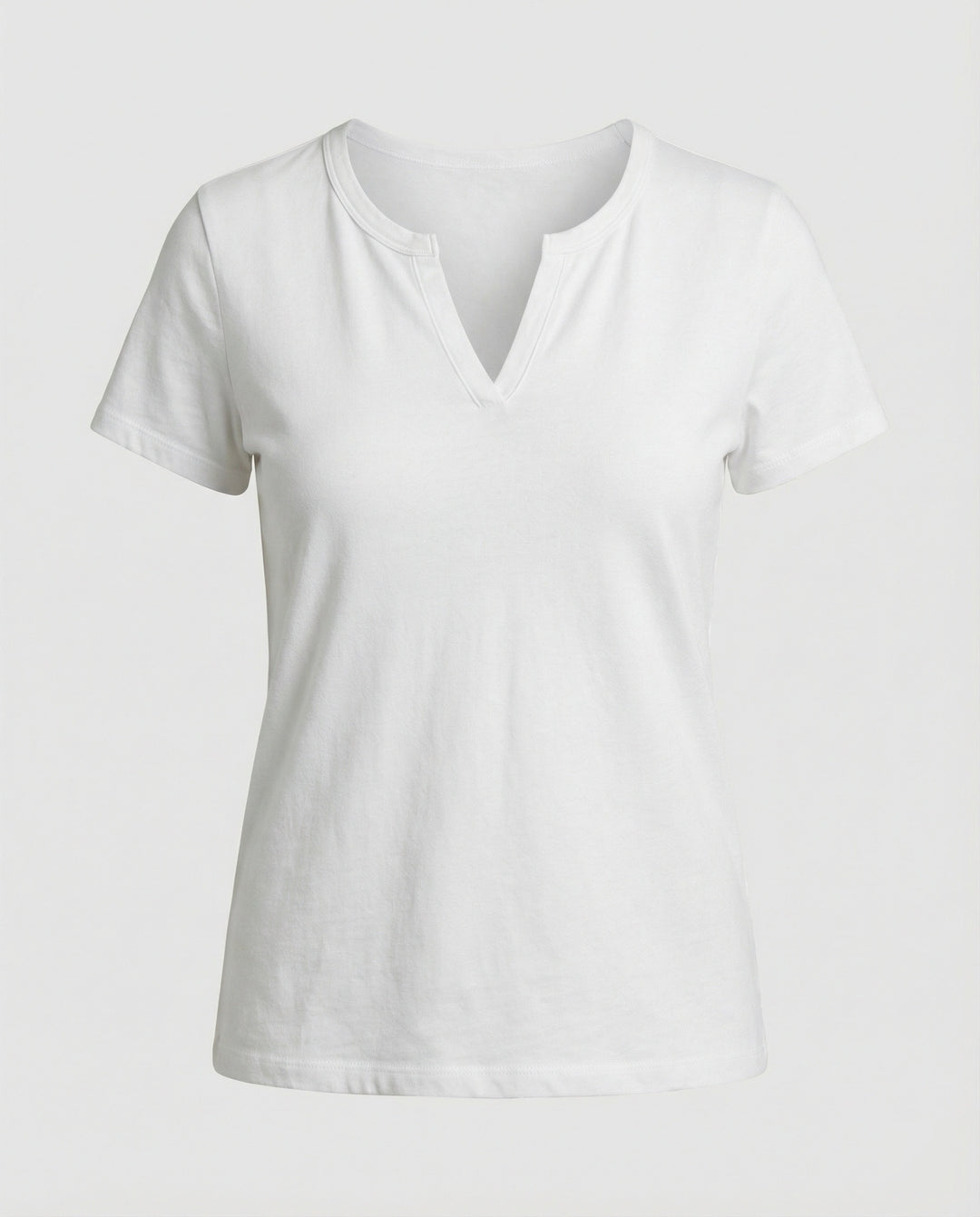 EB | Bluse Stylischer V-Ausschnitt Sommer Weiß Top