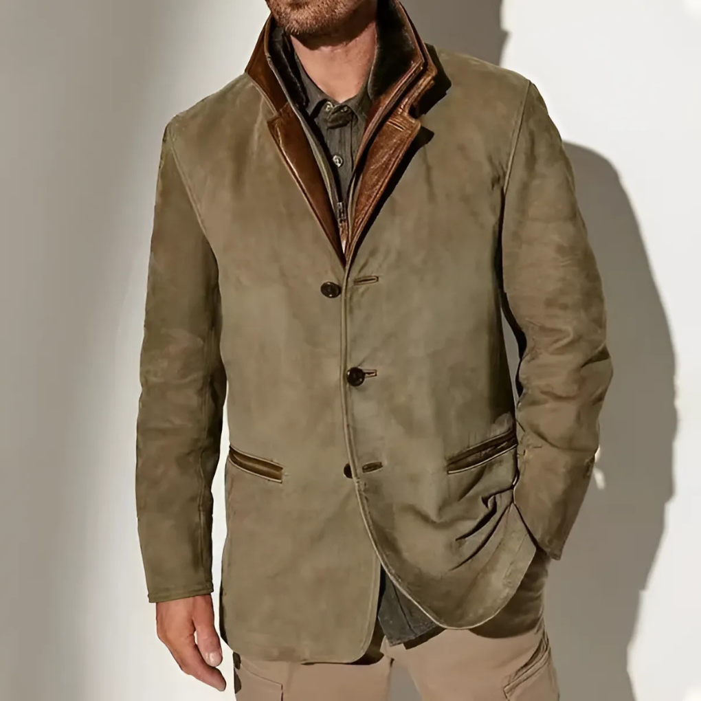 EB | Retro Kontrastkragenjacke für Herren