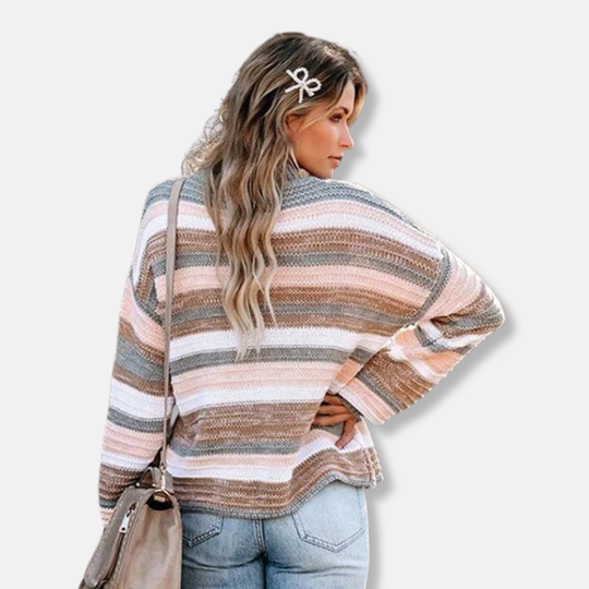 EB | Strickpullover Weicher Strick Oversize Fit Rundhalsausschnitt Lange Ärmel