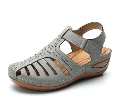 Khaki Leder SommerkomfortSandalen EB