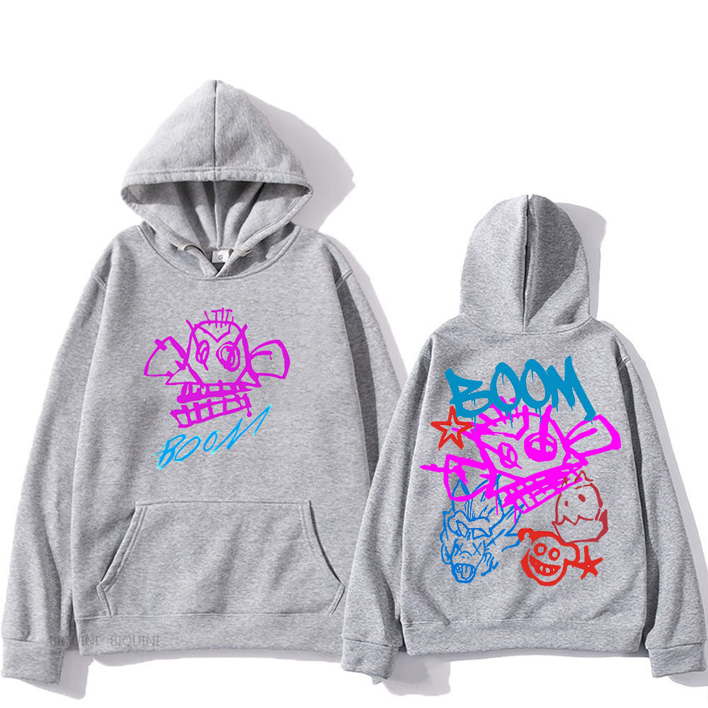 EB | Arcane Jinx Cartoon Langarm-Hoodie