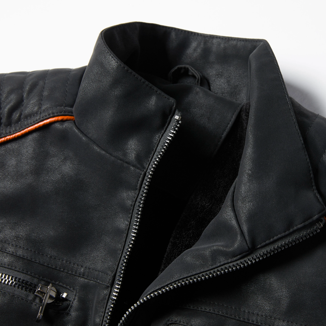 EB | Herren Dick Gepolstertes Lederjacke