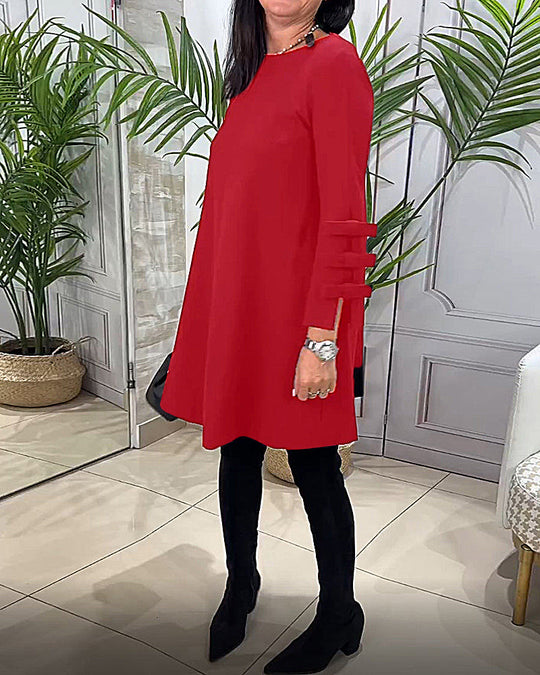 EB | Knielanges Kleid mit Langen Ärmeln