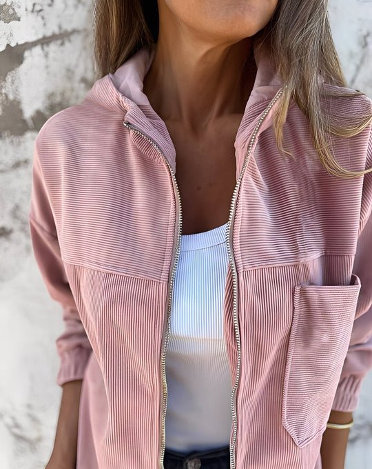 EB | Bequeme Damen-Cordjacke mit Kapuze