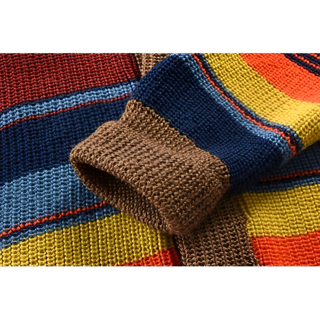EB | Farbblockdesign Rollkragenpullover