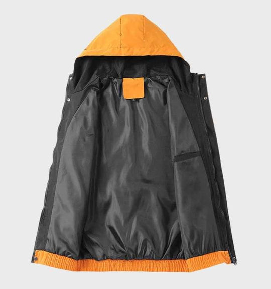 EB - Warme, leichte Jacke mit Taschen, Kapuze und Kordelzug