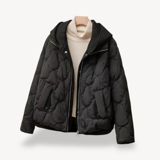 EB | Gestepptes Puffer-Jacke mit Kapuze für Frauen