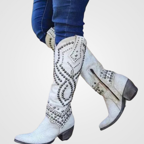 EB | Lange Stiefel mit Nieten-Design