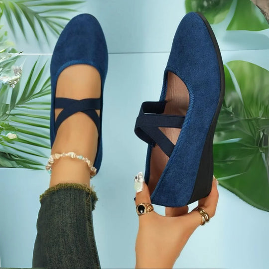 Bequeme Schuhe mit elastischen Riemen EB EB
