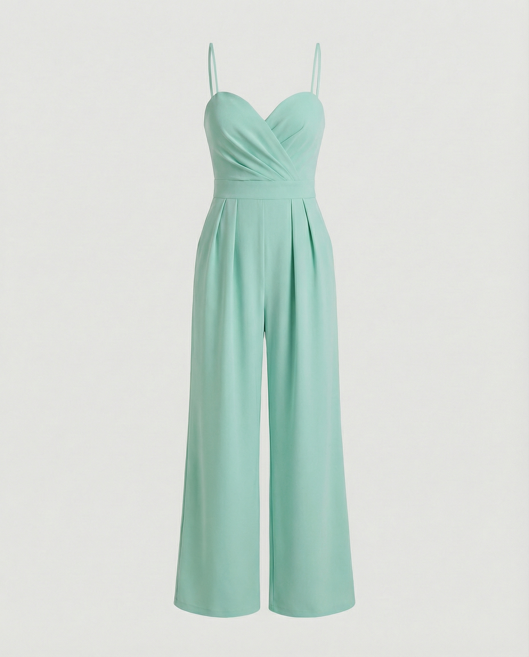 EB | Damen Eleganter Fließender Jumpsuit mit Spaghettibändern für Festliche Anlässe