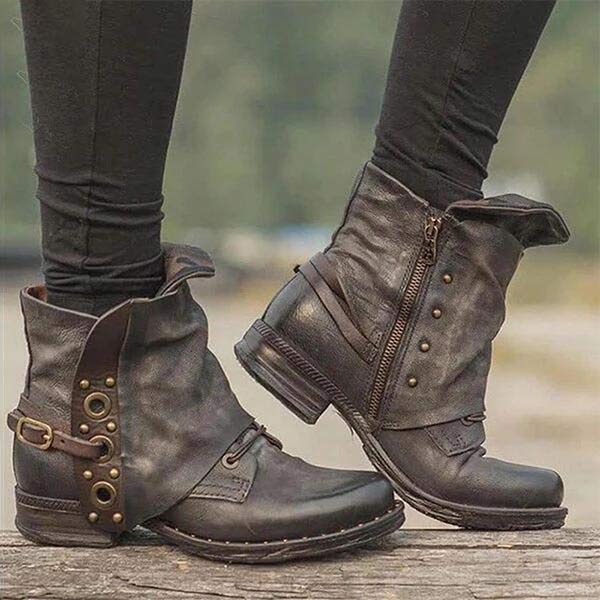 EB | Bequeme Rutschfest Seitenreißverschluss Stiefelette