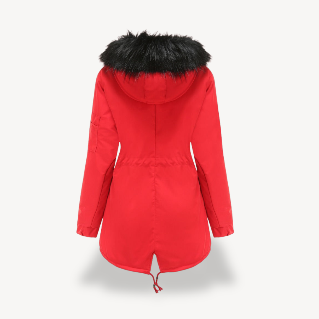 EB | Damen Kunstfell Kapuzenparka Jacke