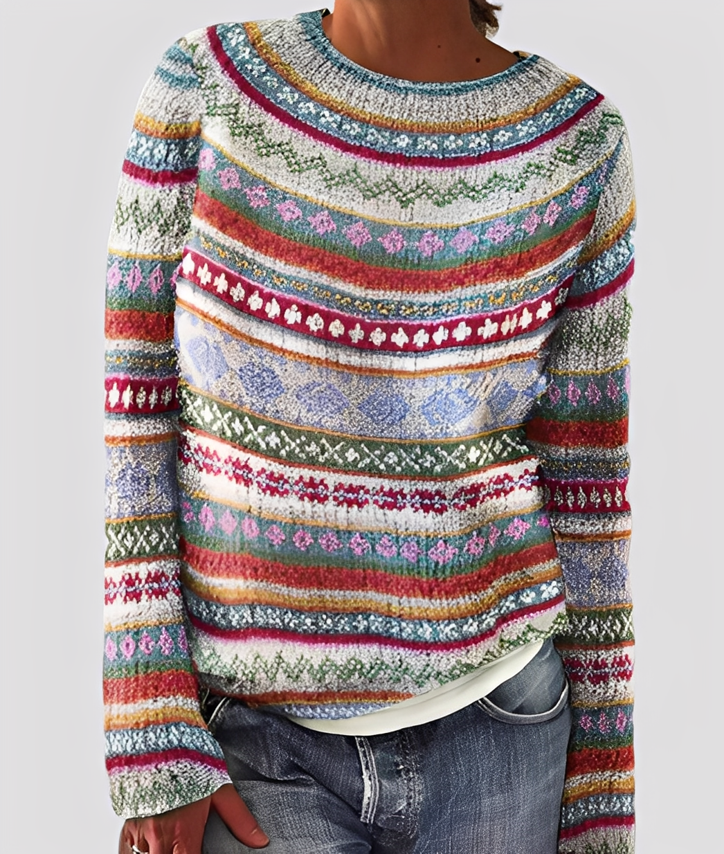 EB | Damen-Wollpullover, elegant und locker geschnitten