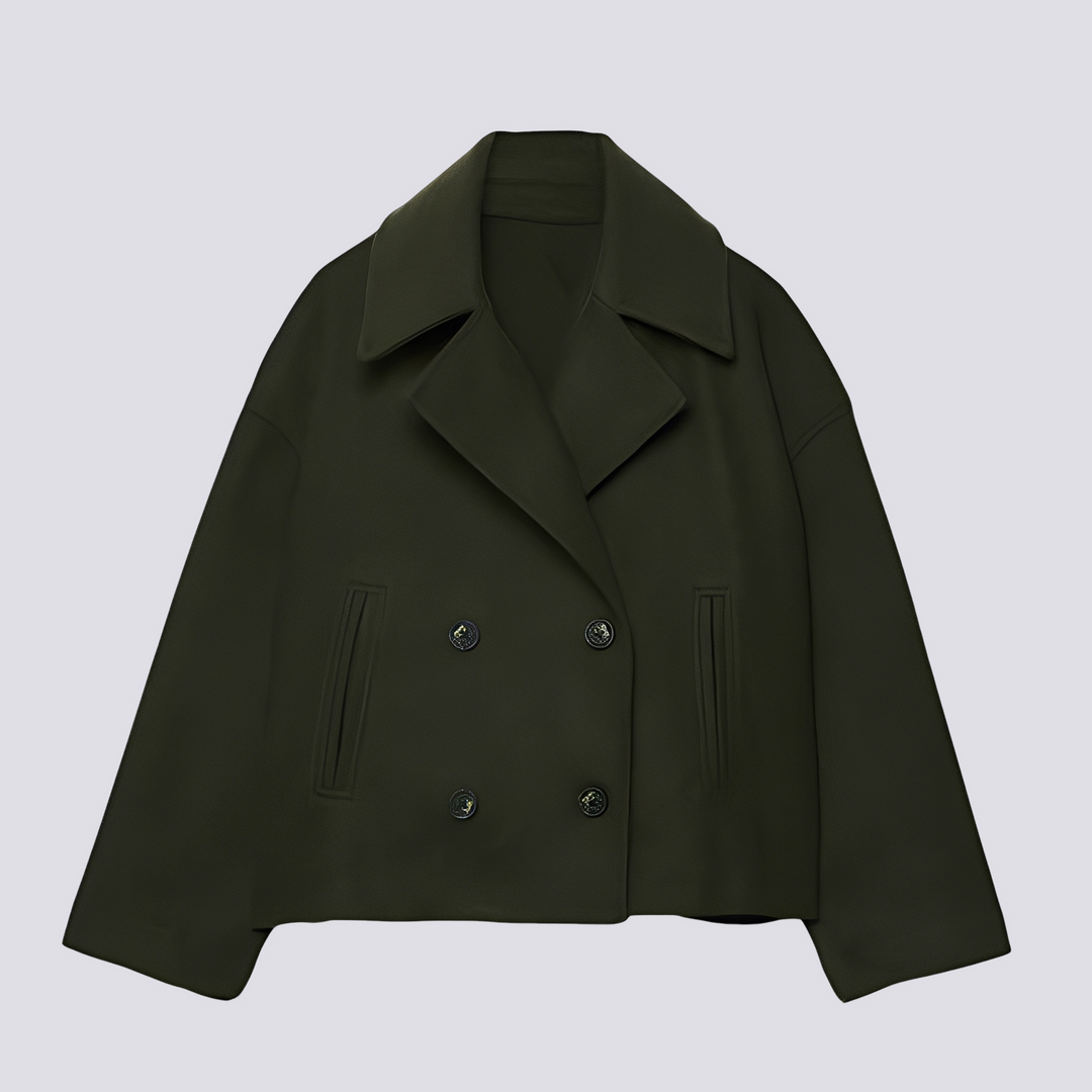 EB | Schicke kurze Wolljacke mit Reverskragen für Damen